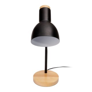 PLATINET DESK LAMP LAMPKA BUIRKOWA MARMA E27 WOODEN BASE METAL BLACK [46007]