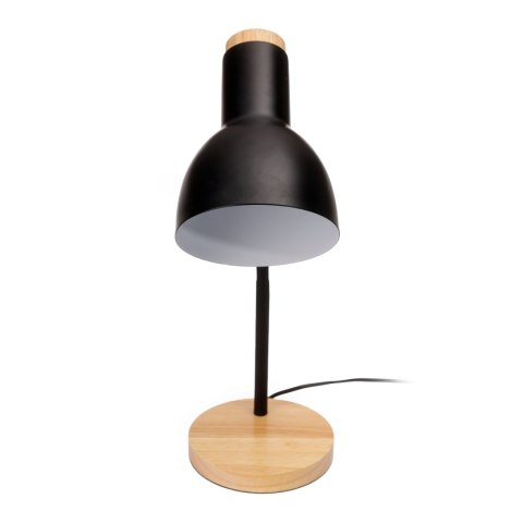 PLATINET DESK LAMP LAMPKA BUIRKOWA MARMA E27 WOODEN BASE METAL BLACK [46007]