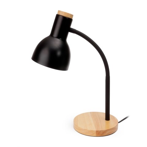 PLATINET DESK LAMP LAMPKA BUIRKOWA MARMA E27 WOODEN BASE METAL BLACK [46007]