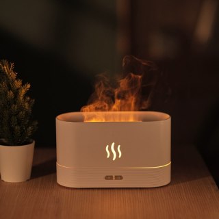 PLATINET FLAME AROMA DIFFUSER HUMIDIFIER NAWILŻACZ POWIETRZA 180ML 4,5W WHITE + 10 ML LAVENDER ESSENTIAL OIL [46110]