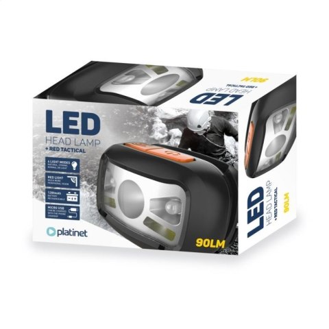 PLATINET HEAD LAMP RECHARGEABLE LAMPKA CZOŁOWA 1200MAH REGULATION MOTION SENSOR 3W 270LM [45245]