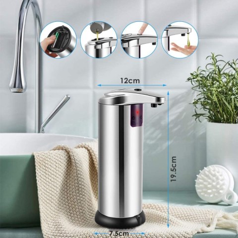 PLATINET HYGIENIC SOAP DISPENSER CONTACTLESS SENSOR STAINLESS STEEL DOZOWNIK DO MYDŁA [45681]