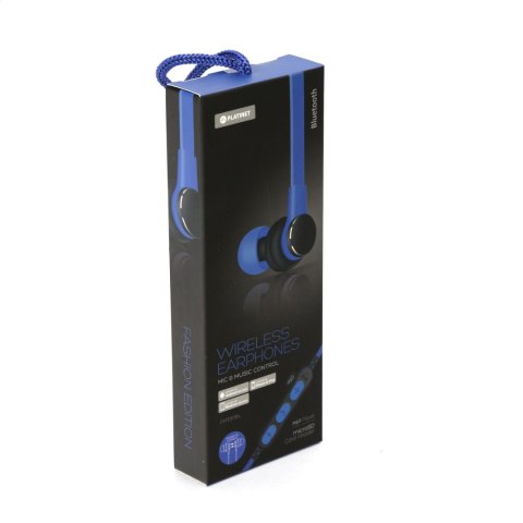 PLATINET IN-EAR BLUETOOTH V4.2 SŁUCHAWKI DOUSZNE + microSD EARPHONES + MIC PM061 BLUE [44468] TE