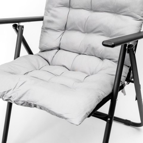 PLATINET MATRESS PAD FOR CAMPING CHAIR NAKŁADKA NA KRZESŁO CAMPINGOWE 105X50X6 CM GREY 46141