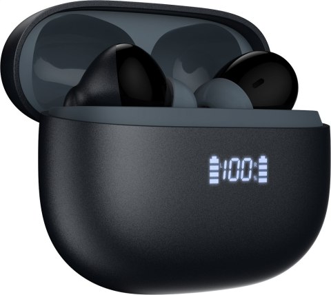 PLATINET TWS ANC ENC EARPHONES SŁUCHAWKI DOUSZNE BLUETOOTH DISPLAY BLACK 46193