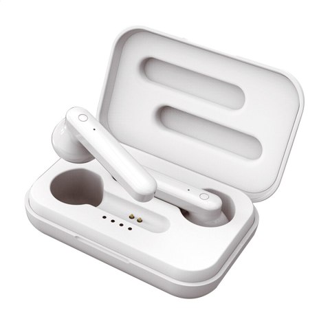 PLATINET TWS BLUETOOTH V5.0 EARPHONES SPORT SŁUCHAWKI + CHARGING STATION PM1040 AURA WHITE 45293