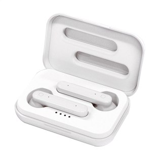 PLATINET TWS BLUETOOTH V5.0 EARPHONES SPORT SŁUCHAWKI + CHARGING STATION PM1040 AURA WHITE 45293