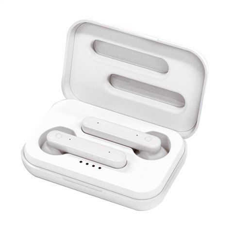 PLATINET TWS BLUETOOTH V5.0 EARPHONES SPORT SŁUCHAWKI + CHARGING STATION PM1040 AURA WHITE 45293