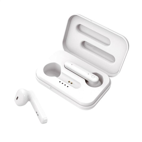 PLATINET TWS BLUETOOTH V5.0 EARPHONES SPORT SŁUCHAWKI + CHARGING STATION PM1040 AURA WHITE 45293