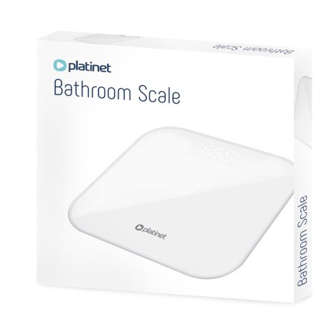 PLATINET WAGA BATHROOM BODY SCALE 180KG 28X28CM WHITE 46022