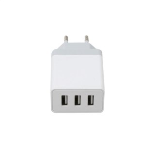 PLATINET WALL CHARGER ŁADOWARKA SIECIOWA 15W 3 x USB-A WHITE [44754]
