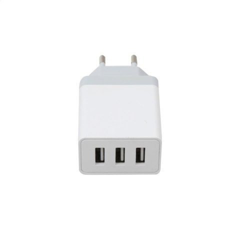 PLATINET WALL CHARGER ŁADOWARKA SIECIOWA 15W 3 x USB-A WHITE [44754]