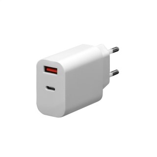 PLATINET WALL CHARGER ŁADOWARKA SIECIOWA 30W USB-C PD + USB-A [45481]