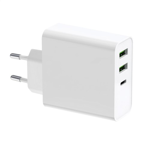PLATINET WALL CHARGER ŁADOWARKA SIECIOWA 65W USB-C PD + 2 x USB-A [45581]