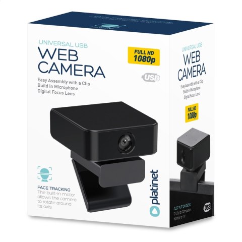 PLATINET WEB CAM 1080P FACE TRACKING [45708]