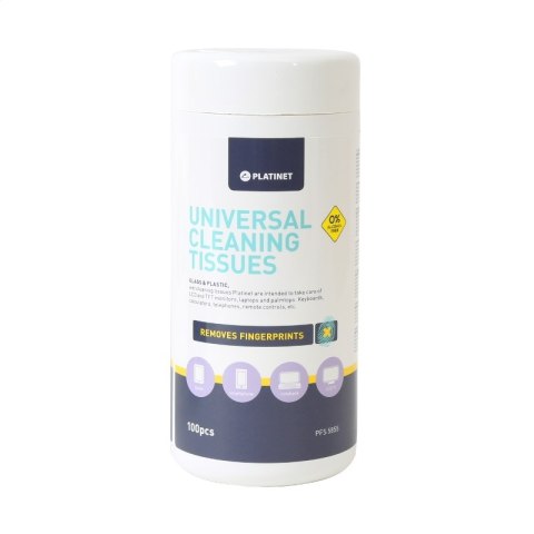 PLATINET WET TISSUES FOR PLASTIC, GLASS CHUSTECZKI NASĄCZONE DO PLASTIKU, SZKŁA I OBUDÓW EL. 20x13cm 100SZT PFS5855 [42638]
