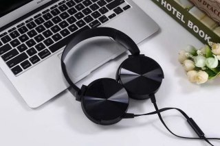 PLATINET WIRED HEADPHONES SŁUCHAWKI PRZEWODOWE 1,5M NAUSZNE ADAPTER BLACK [46105]