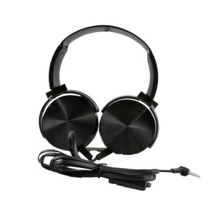 PLATINET WIRED HEADPHONES SŁUCHAWKI PRZEWODOWE 1,5M NAUSZNE ADAPTER BLACK [46105]