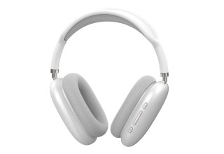 PLATINET WIRELESS HEADPHONES SŁUCHAWKI BEZPRZEWODOWE BLUETOOTH NAUSZNE SLIM STYLE SILVER-WHITE [46099]