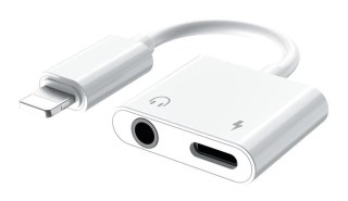 PLATINET ADAPTER LIGHTNING TO AUX WITH USB-C CHARGING [45646]