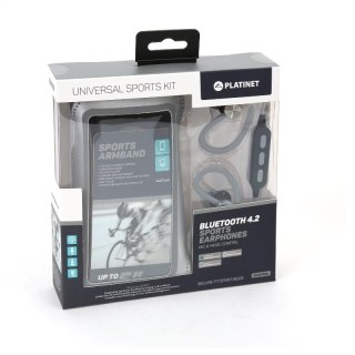 PLATINET BLUETOOTH EARPHONES SPORT SŁUCHAWKI DOUSZNE + ARMBAND PM1075 GREY [43678] TE