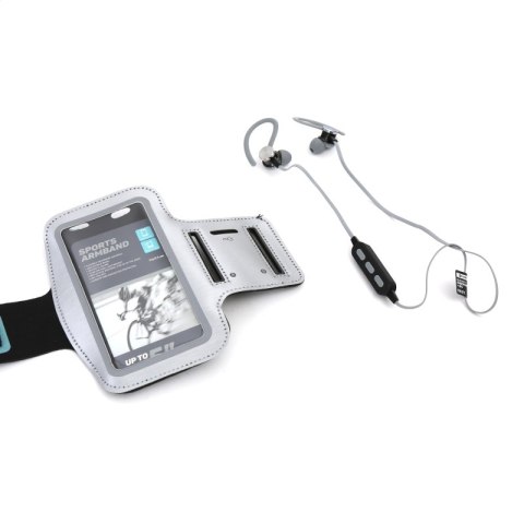 PLATINET BLUETOOTH EARPHONES SPORT SŁUCHAWKI DOUSZNE + ARMBAND PM1075 GREY [43678] TE