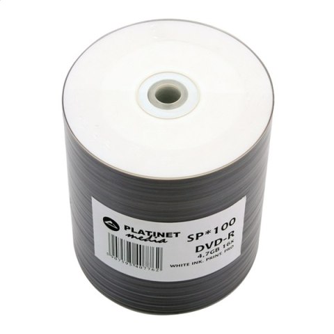 PLATINET DVD-R 4,7GB 16X FF WHITE INKJET PRINTABLE PRO SP*100 [41012]