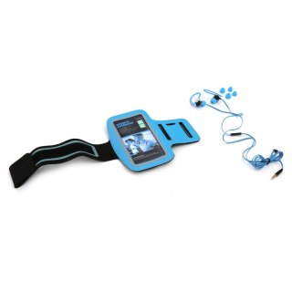 PLATINET IN-EAR EARPHONES SŁUCHAWKI + MIC SPORT + ARMBAND PM1070 BLUE [42927] TE