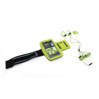 PLATINET IN-EAR EARPHONES SŁUCHAWKI + MIC SPORT + ARMBAND PM1070 GREEN [42928] TE