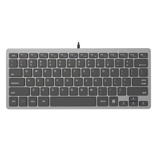 PLATINET KEYBOARD KLAWIATURA PRZEWODOWA WIRED USB US BLACK SILVER [45657]
