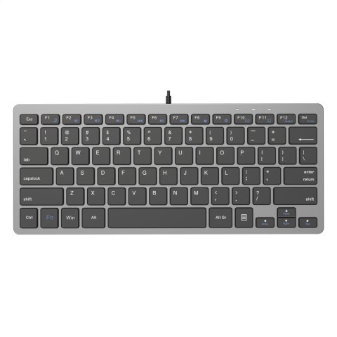 PLATINET KEYBOARD KLAWIATURA PRZEWODOWA WIRED USB US BLACK SILVER [45657]