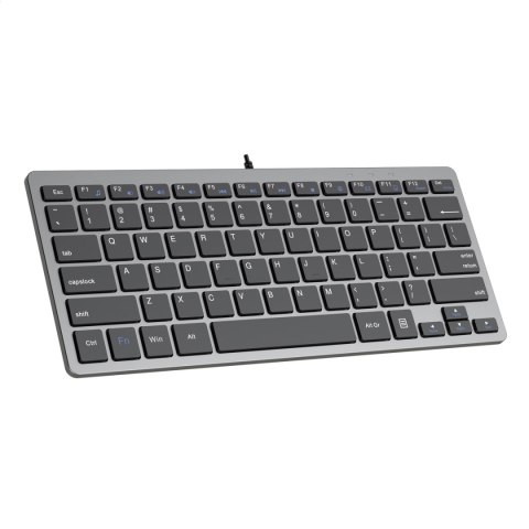 PLATINET KEYBOARD KLAWIATURA PRZEWODOWA WIRED USB US BLACK SILVER [45657]