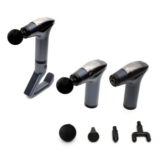 PLATINET MASSAGE GUN PISTOLET WIBRACYJNY DO MASAŻU 1500 mAh 2400-3200 rpm 4 tips belt [45974]