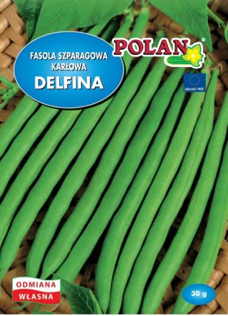 PLATINET NASIONA FASOLA SZPARAGOWA ZIELONA DELFINA COMMON BEAN GREEN SEEDS 30 G