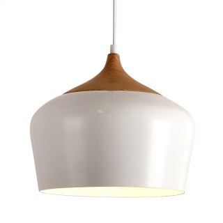 PLATINET PENDANT LAMP LAMPA SUFITOWA REJA E27 METAL WHITE + WOOD [44031]