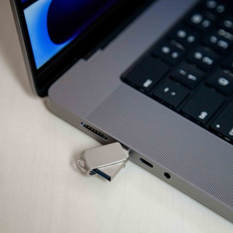 PLATINET PENDRIVE 2IN1 USB-A 3.2 + USB-C 64GB METAL UDP WATERPROOF [45971]