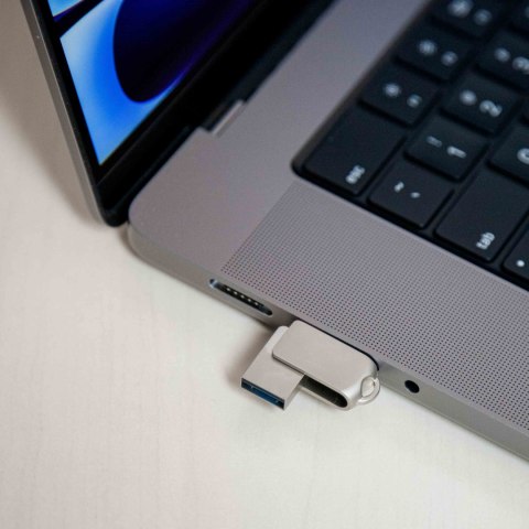 PLATINET PENDRIVE 2IN1 USB-A 3.2 + USB-C 64GB METAL UDP WATERPROOF [45971]