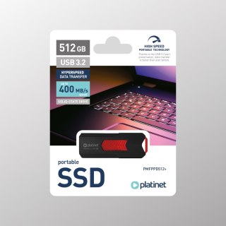 PLATINET PORTABLE SSD DRIVE USB 3.2 UP TO 400MB/s 512GB BLACK [46159]