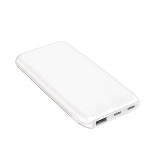 PLATINET POWER BANK 10000 mAh 3,7V 37Wh 12W 2x USB-C 1x USB-A WHITE [46079]