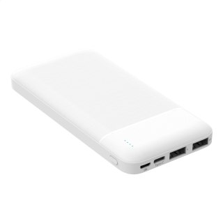 PLATINET POWER BANK 10000 mAh Polymer ABS Texture White [45721]