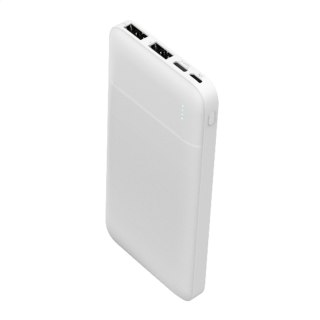 PLATINET POWER BANK 10000 mAh Polymer ABS Texture White [45721]