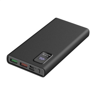 PLATINET POWER BANK 10000 mAh Polymer PD 20W QC 3.0 LED Screen Black [45726]