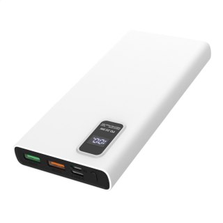 PLATINET POWER BANK 10000 mAh Polymer PD 20W QC 3.0 LED Screen White [45727]