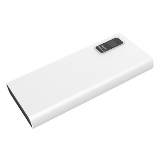 PLATINET POWER BANK 10000 mAh Polymer PD 20W QC 3.0 LED Screen White [45727]