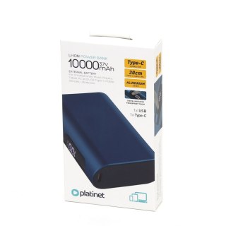 PLATINET POWER BANK 10000 mAh USB-C PD 20W+ SCP 22.5W HD+ TOUCH MINI BLUE [45832]