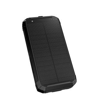 PLATINET POWER BANK 10000 mAh WIRELESS CHARGER 15W SOLAR PANEL 2x USB-A + USB-C [46030]