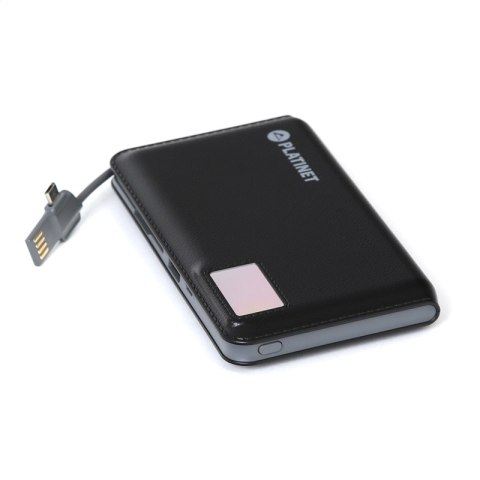 PLATINET POWER BANK 12000 mAh 2,1A polymer USB + LCD BLACK [43799]