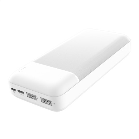 PLATINET POWER BANK 20000 mAh 10W 100CM CABLE POLYMER ABS TEXTURE WHITE [45723]