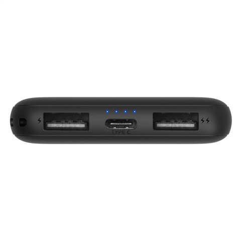 PLATINET POWER BANK 5000mAh POLYMER 2.1A DUAL INPUT DUAL OUTPUT BLACK + USB-C CABLE KABEL [45216]