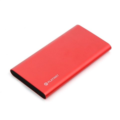 PLATINET POWER BANK 8000mAh polymer 2xUSB RED [43567] TE